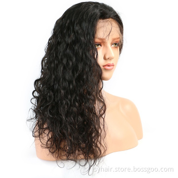 Wholesale Water Wave Lace Front Wig Lace Wigs, Pre Plucked Cuticle Aligned Virgin Hair Lace Front Wig Human Hair 100% Indian